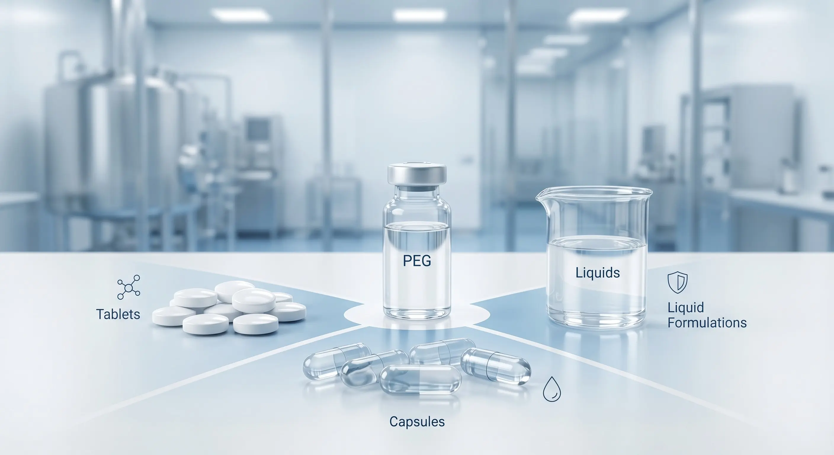 PEG as an Excipient: Functions in Tablets, Capsules, and Liquid Formulations