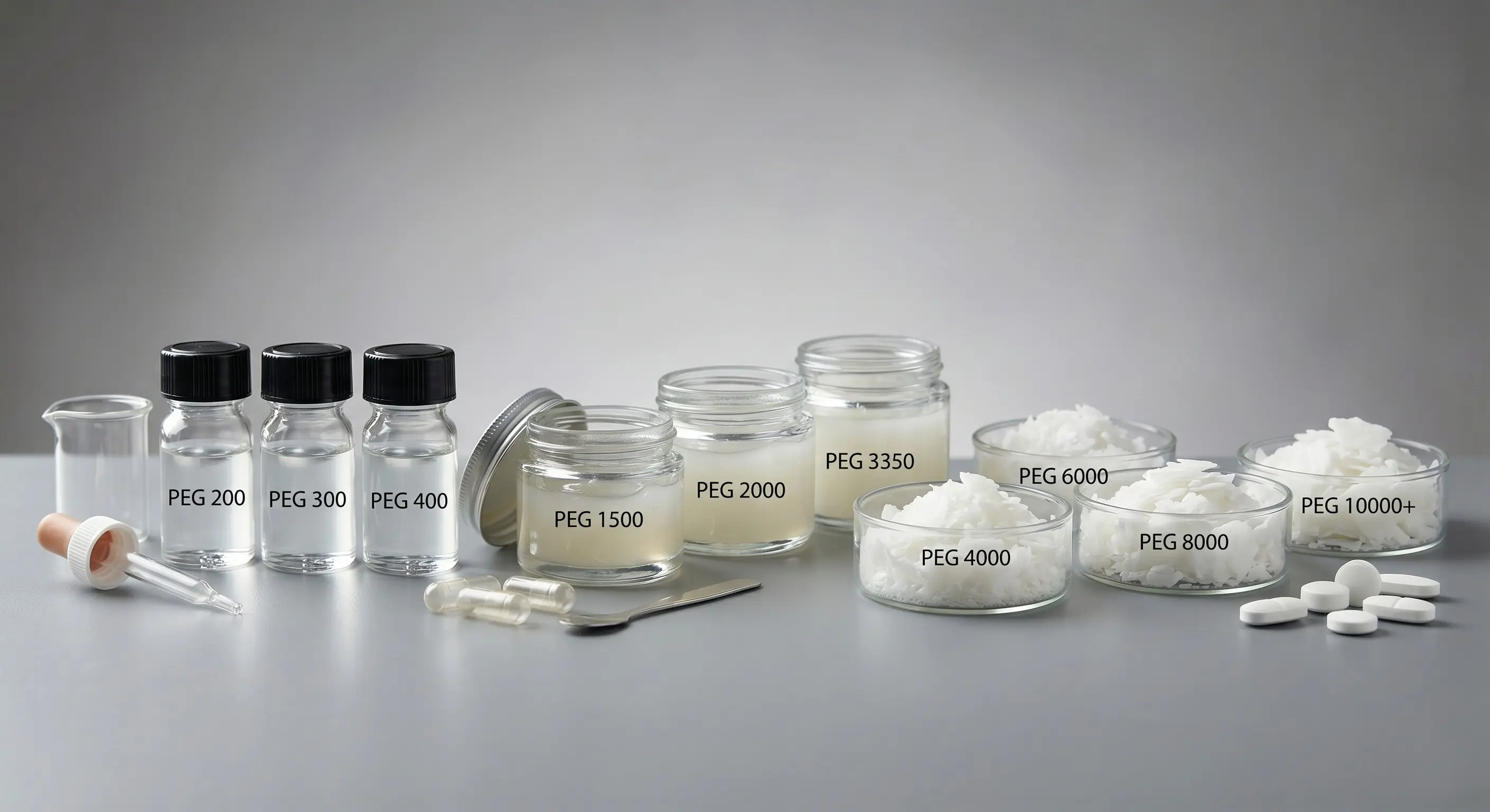 Different Molecular Weights of Polyethylene Glycol and Their Pharmaceutical Uses