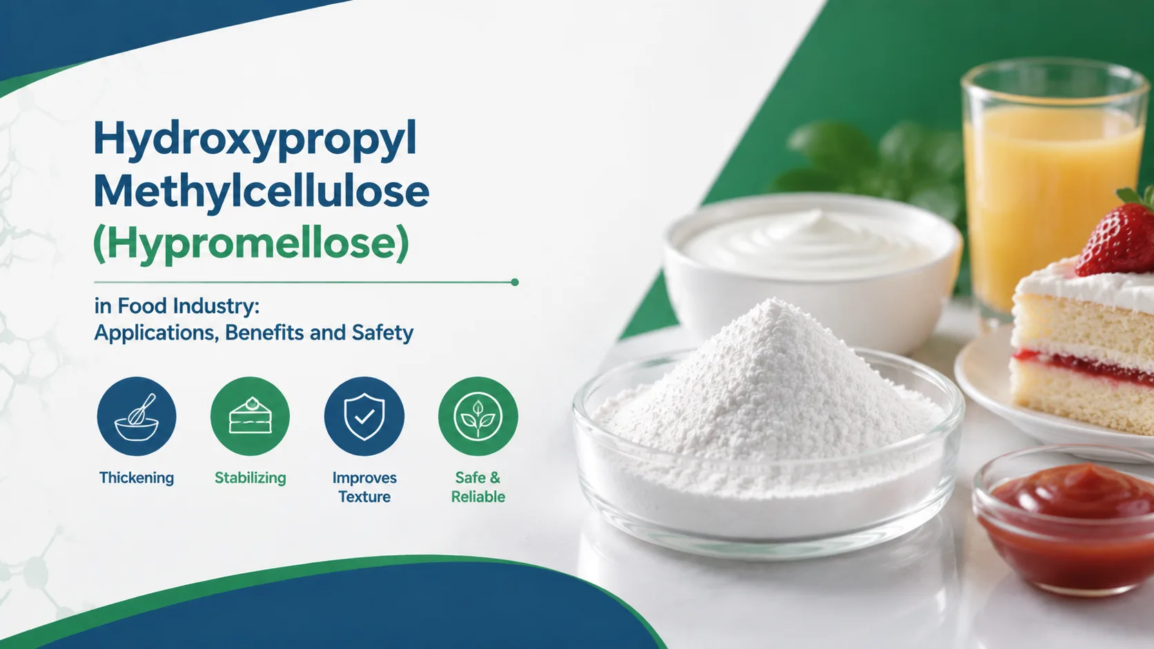 Hydroxypropyl Methylcellulose (Hypromellose) in Food Industry: Applications, Benefits and Safety