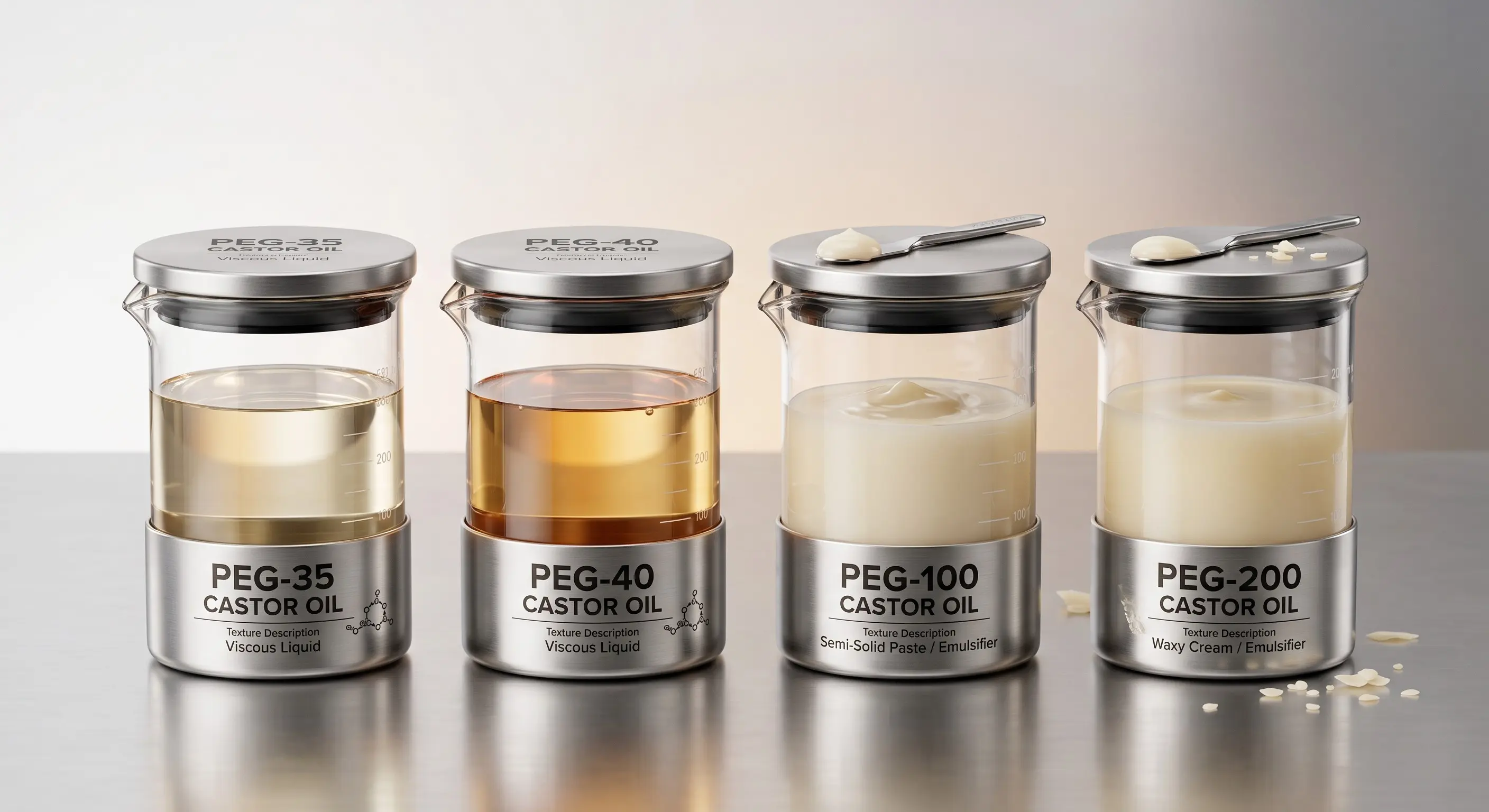 PEG 35, 40, 100 & 200 Castor Oil - Grade-Wise Applications across Global Industries