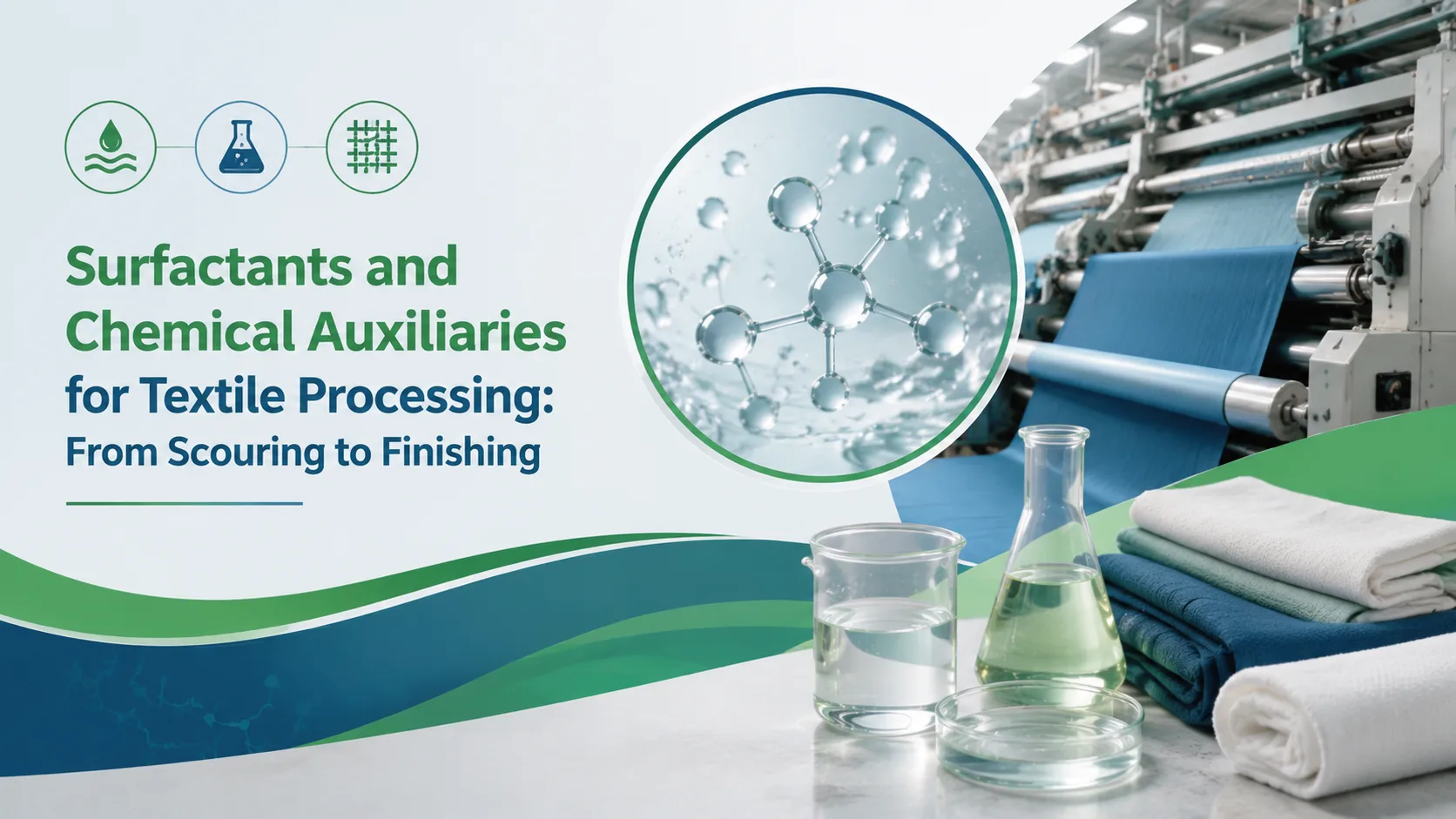 Surfactants and Chemical Auxiliaries for Textile Processing: From Scouring to Finishing