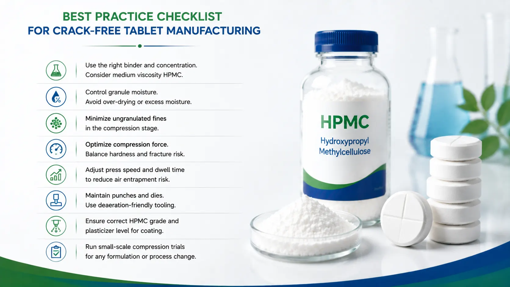 Best Practice Checklist for Crack Free Tablet Manufacturing