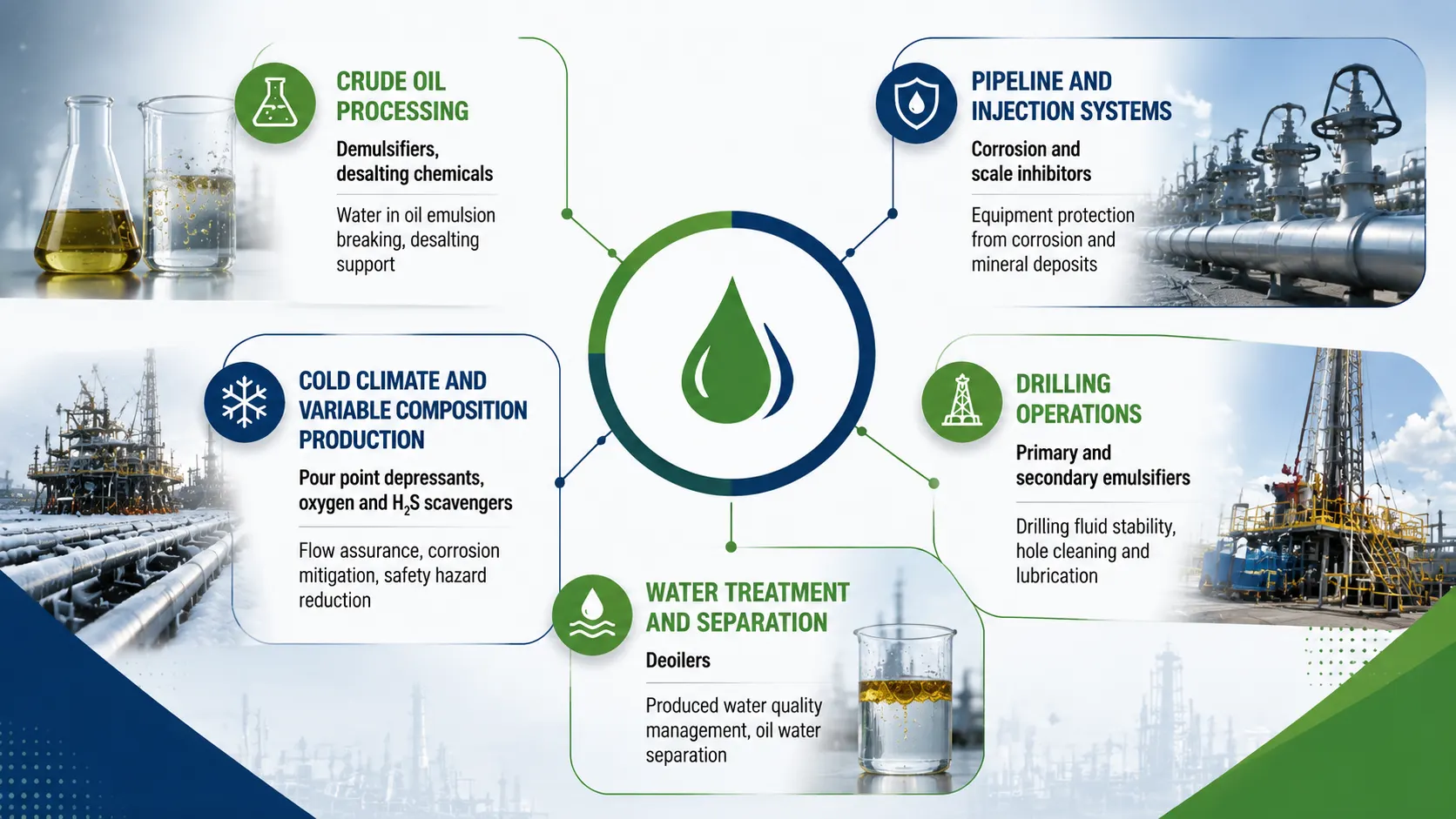 Comparing Oil and Gas Chemical Categories by Application