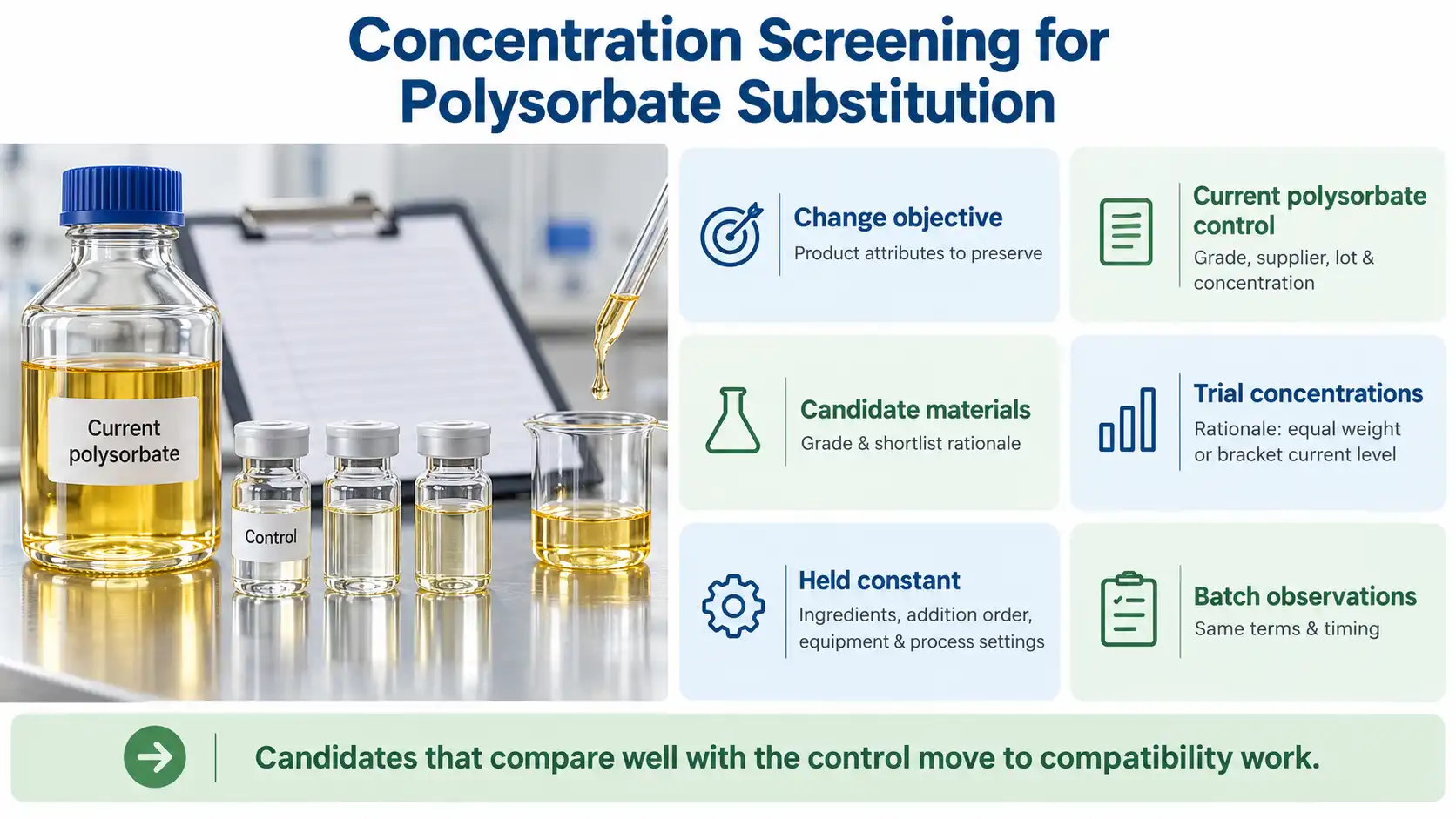 Concentration Screening for Polysorbate Substitution