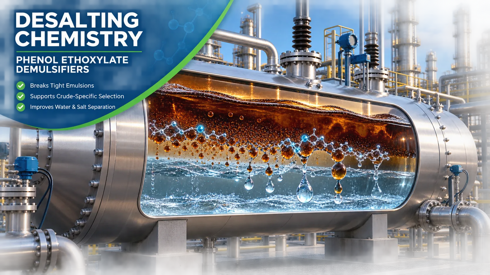 Desalting Chemistry: Phenol Ethoxylate Demulsifiers