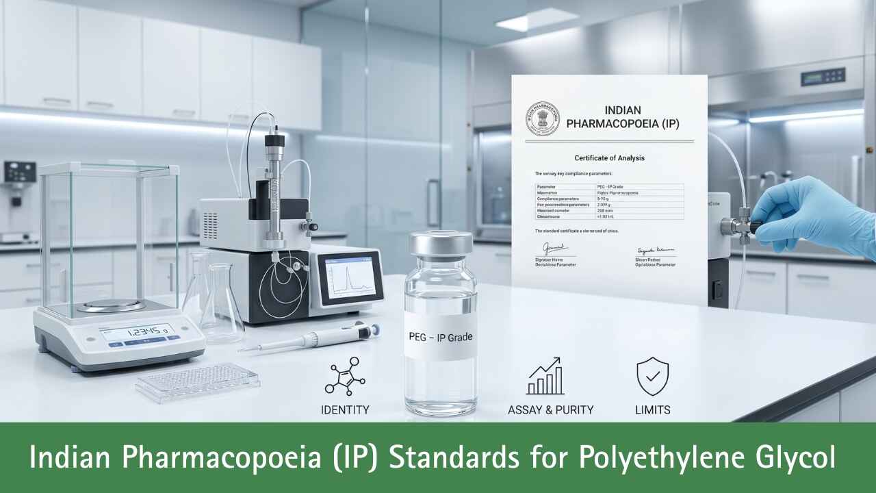 Indian Pharmacopoeia (IP) Standards for Polyethylene Glycol