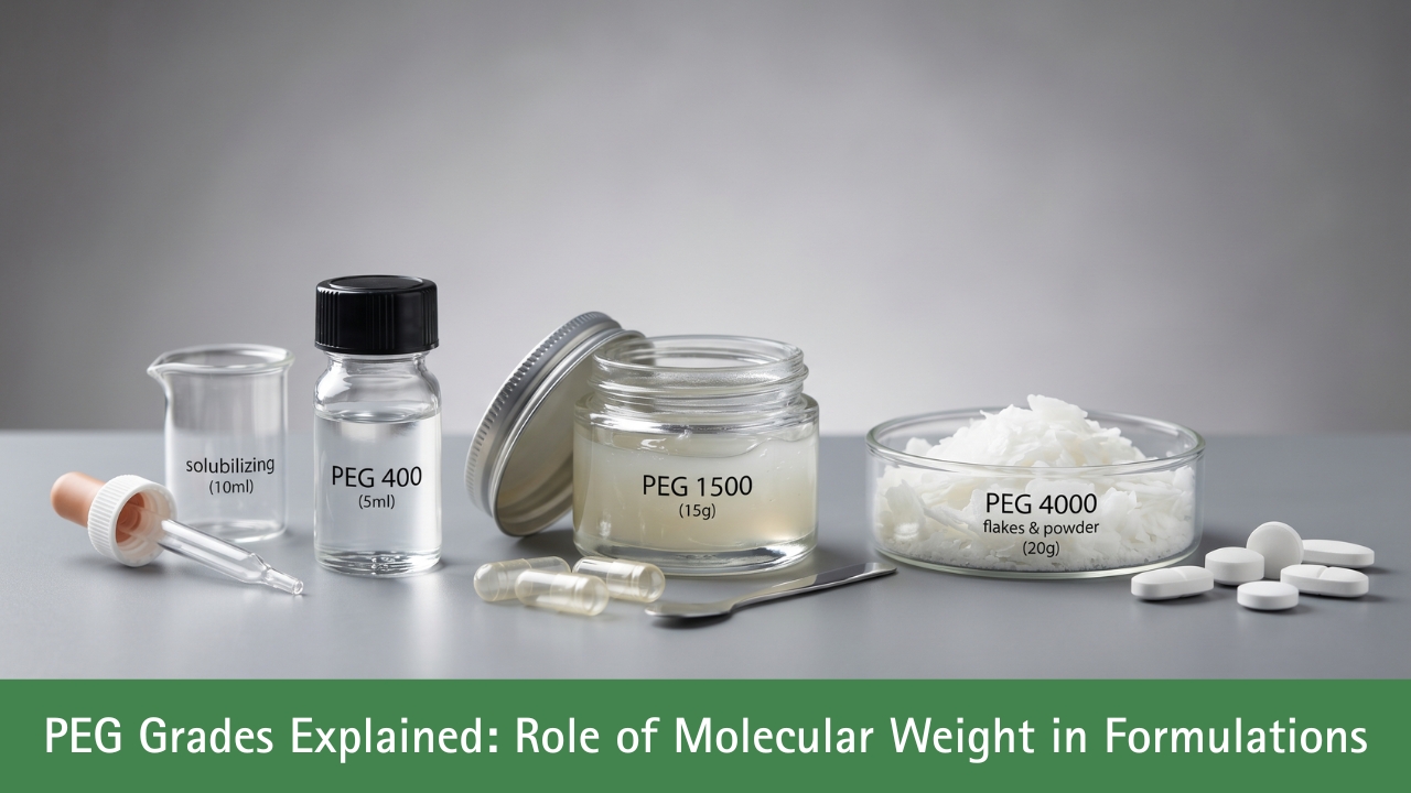 PEG Grades Explained: Role of Molecular Weight in Formulations
