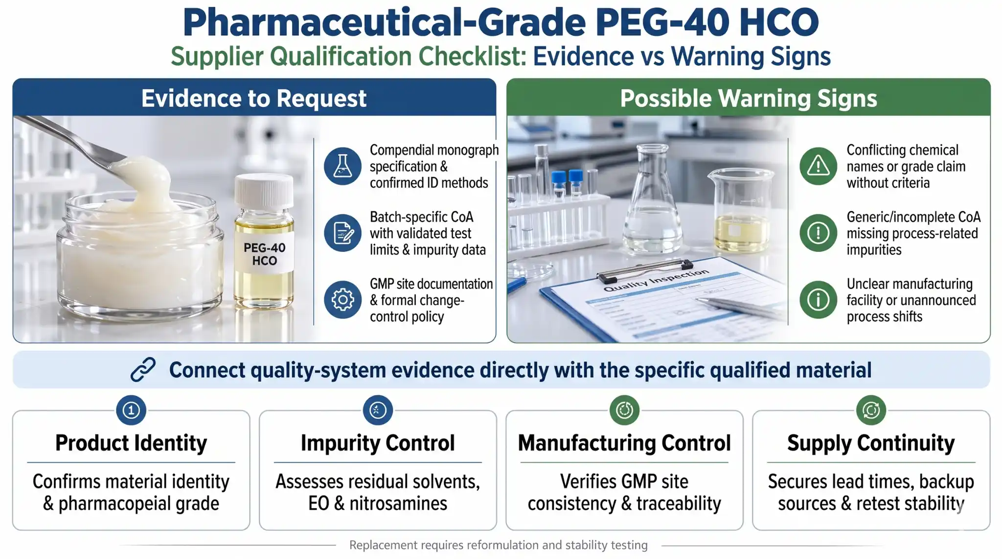 Pharmaceutical-Grade PEG-40 HCO Supplier Checklist
