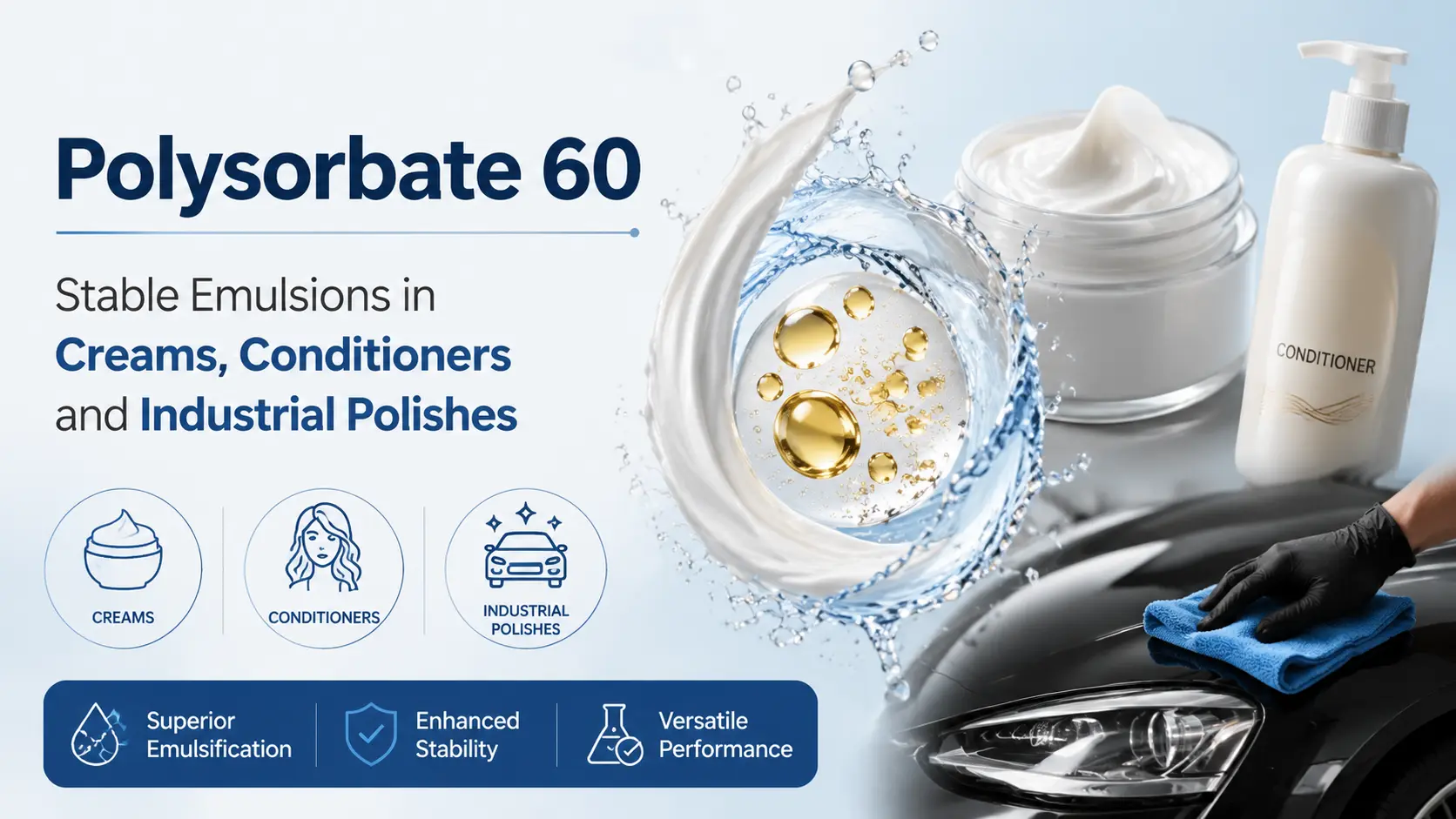 Polysorbate 60 - Stable Emulsions in Creams, Conditioners and Industrial Polishes