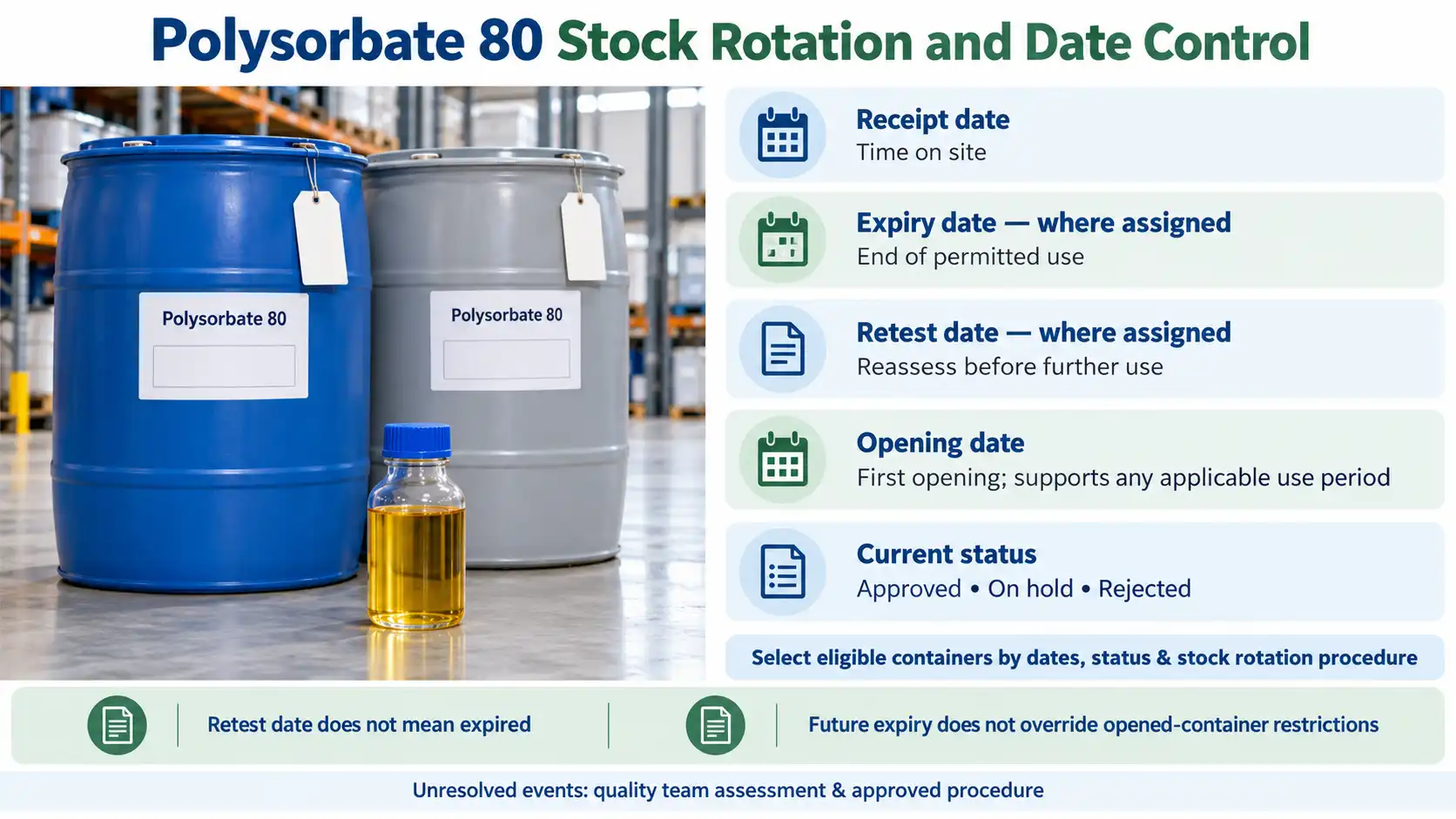 Polysorbate 80 Stock Rotation and Date Control