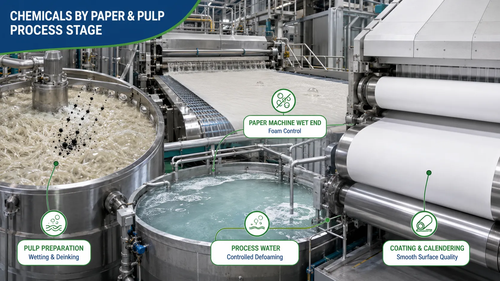 Selecting Chemicals by Paper and Pulp Process Stage