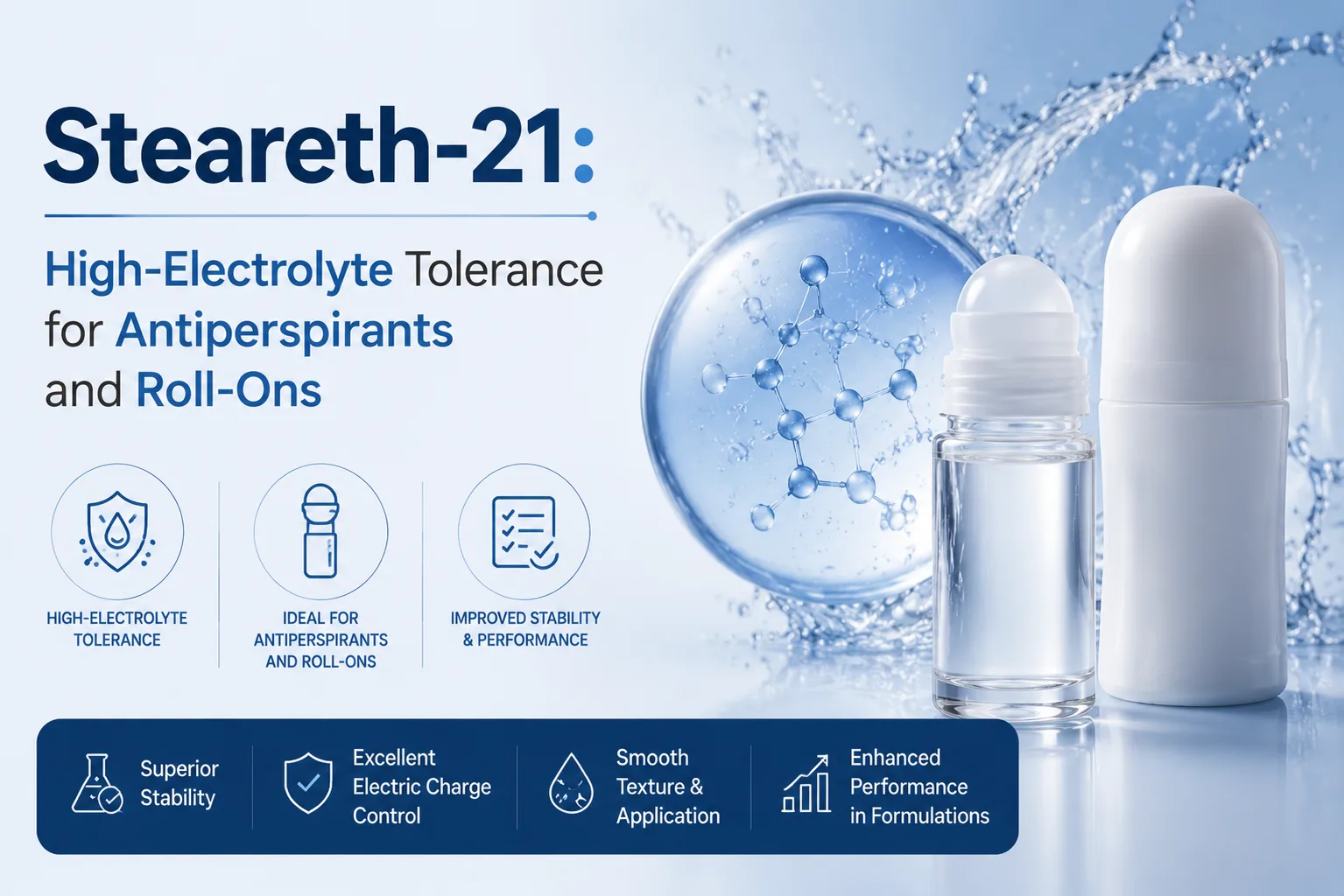 Steareth-21: High-Electrolyte Tolerance for Antiperspirants and Roll-Ons